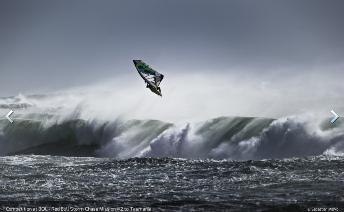 tasmania windsurf, red bull storm chase, Brawzinho tasmania, redbull storm chase